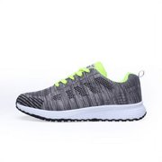 Casual Shoes Walking Mesh Flat Shoe Comfortable Shoes Lightweight Women Men Lace Up Athletic Sneakers Running Fitness Green Size 36