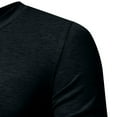 thumbnail image 5 of YLSDY Mens Irregular Buttons T Shirt Casual Stylish Long Sleeve Fall Shirts Slim Fit V Neck T-Shirts Sexy Comfy Tee Shirts Solid Color Tees Black M, 5 of 9