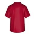 thumbnail image 3 of IYYVV Mens Scrub Top Solid Color & Tie Dye Scrubs for Men V-Neck Short Sleeve Medical Workwear with 3 Pocket Red S, 3 of 3