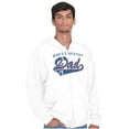 thumbnail image 4 of World's Greatest Dad Number 1 Father Men's Big & Tall Graphic Zip Up Hoodie Brisco Brands 3X, 4 of 5