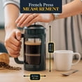 thumbnail image 2 of P3 French Press Coffee Maker – Patented Double Micro-Filter f Grit-Free Brew, Heat Resistant thicker Bosilicate Glass Coffee press – (Black 32 oz), 2 of 4