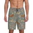 thumbnail image 1 of Fotbe Dachshund Dog Bird Pantalones Cortos de Pijama para Hombre, Ropa de Dormir, Pantalones de Pijama Cortos para Hombre-Large, 1 of 6