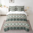thumbnail image 3 of Feelyou Hippie Tribal Aztec Twin Bedding Sets 7-Piece, Green Retro Abstract Bedding Comforter Set, Teens Adult Women Men Reversible Sheet Sets, Luxury Bedroom Decor, 3 of 9