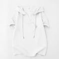 thumbnail image 6 of Jsaierl Women's Lightweight Hoodies Cute Solid Color Hooded Sweatshirt Oversized Sweater Workout Short Sleeve Tops Fall Fashion S-2XL, 6 of 9