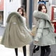 thumbnail image 2 of Parka larga con forro de lana para mujer, Abrigo con capucha, chaqueta delgada con Cuello de piel, ropa de nieve cálida, ropa acolchada, invierno, 2023, 2 of 5