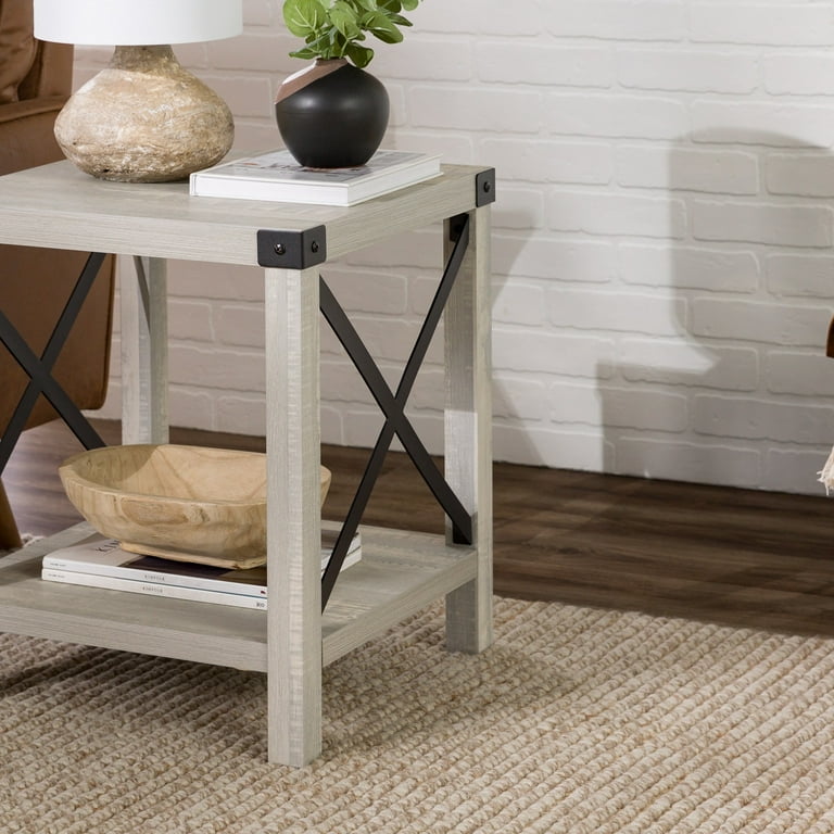 Stone gray cheap end table