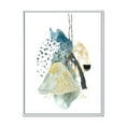 thumbnail image 1 of Designart Gouache Of Abstract Landscape With Mountain Moon FLOAT FRAME WALL ART, 1 of 4