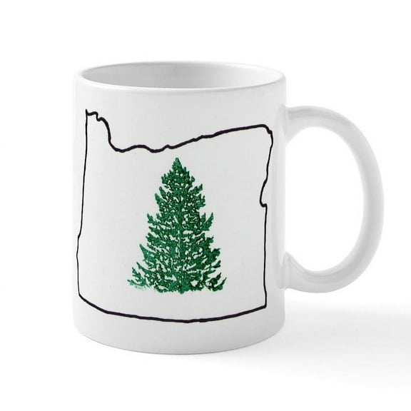 CafePress - Tree In Oregon Mug - 11 oz Ceramic Mug - Novelty Coffee Tea Cup