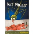 thumbnail image 2 of U.S. Government Printing Office 11x14 Black Ornate Wood Framed Double Matted Museum Art Print Titled: Net Profit (1946), 2 of 5
