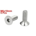 thumbnail image 4 of Uxcell M6x18mm 316 Stainless Steel Countersunk Flat Head Hex Socket Cap Screw Bolt (5-pack), 4 of 4