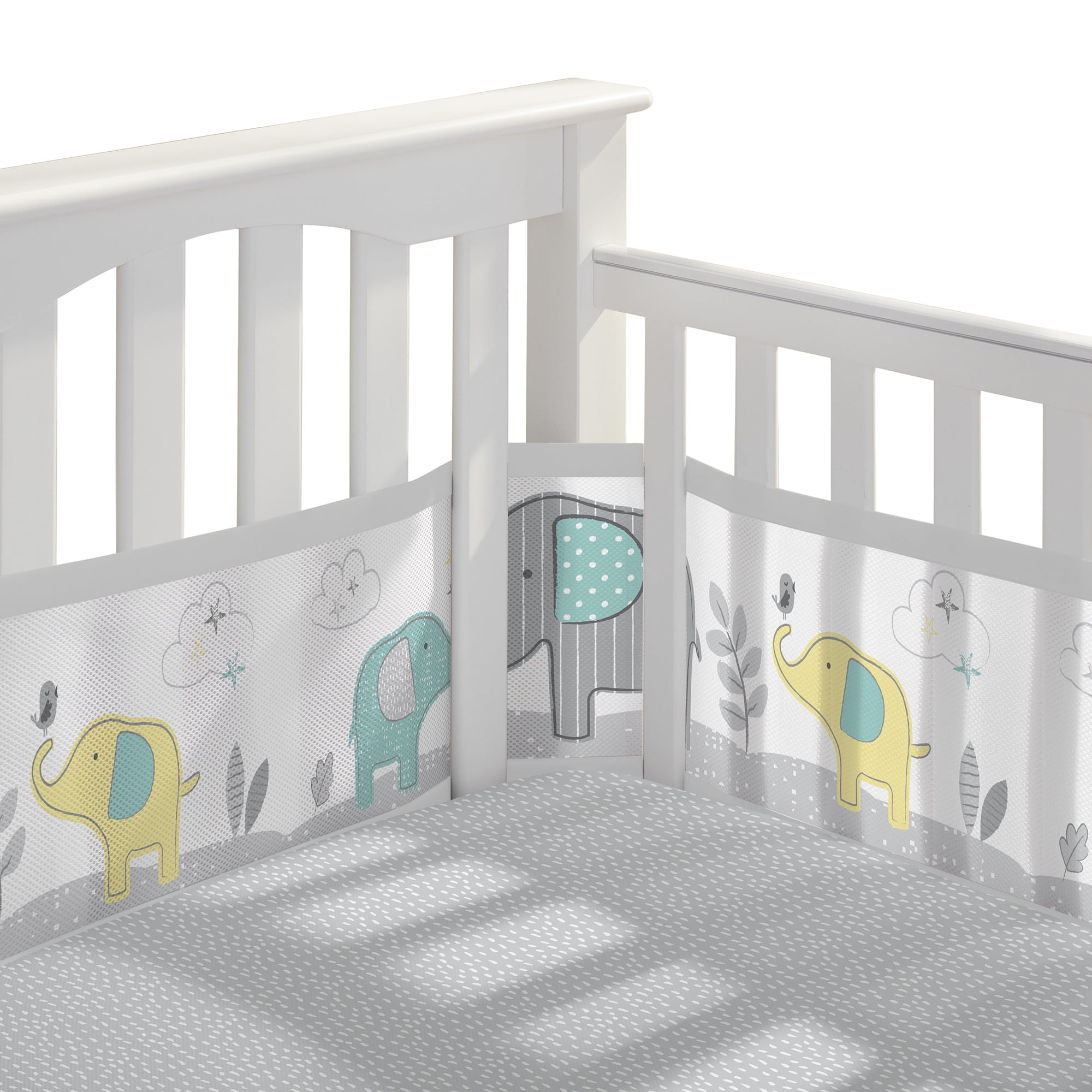 Breathablebaby 3pc Classic Crib Bedding Set Elephant Tales