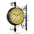thumbnail image 6 of DRAFIDEEP 1Pack Creative Wall Clock Double Sided Wrought Iron Decor for, 6 of 8