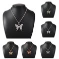 thumbnail image 2 of Butterfly Necklace Chain Vintage Rhinestone Butterfly Pendant Necklace for Women, 2 of 8