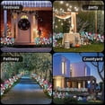 thumbnail image 2 of Luces solares al aire libre, 2 piezas Lily Luces solares de jardín Luces solares LED que cambian de color Flores más grandes y paneles solares Decoración de jardín para patio, caminos, 2 of 3