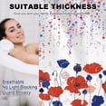 thumbnail image 4 of 4th of July Shower Curtain American Flag Patriotic Shower Curtain with 12 Hooks Red Blue Stars Flowers Pattern Independence Day 4th of July Decorations Shower Curtain, 72''''X72'''', 4 of 6