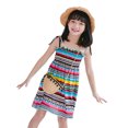 thumbnail image 1 of Seyurigaoka Little Girl’s Fashion Stripe/Floral A-line Lace-Up Suspender Dress, 1 of 10