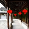 thumbnail image 6 of Flocking Red Lanterns Wedding Party Decor Gift DIY Craft Cute Chinese Hanging Lanterns Festival Celebration Decor L, 6 of 7