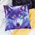 thumbnail image 2 of Patifu Wolf Pillow Cover,Dreamy Gradient Purple Cushion Case for Home Office Sofa Couch Bed,Wildlife Wild Animal Throw Pillow Cover,Wolves Decorative Pillow Cover 12x12in, 2 of 5