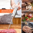 thumbnail image 4 of Meat Injector Syringe Kit 60ml Stainless Steel Marinade Flavor Injector Kit with 3 Needles Turkey Baster Food Syringe for BBQ, Grilling, Baking and Cooking, 4 of 5