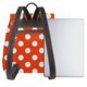thumbnail image 3 of Fotbe Orange And White Polka Dot1 Mochila Bolso con Estampado para Mujer, Mochila Antirrobo de Nylon Impermeable, Bolsa Ligera de Hombro, 3 of 4
