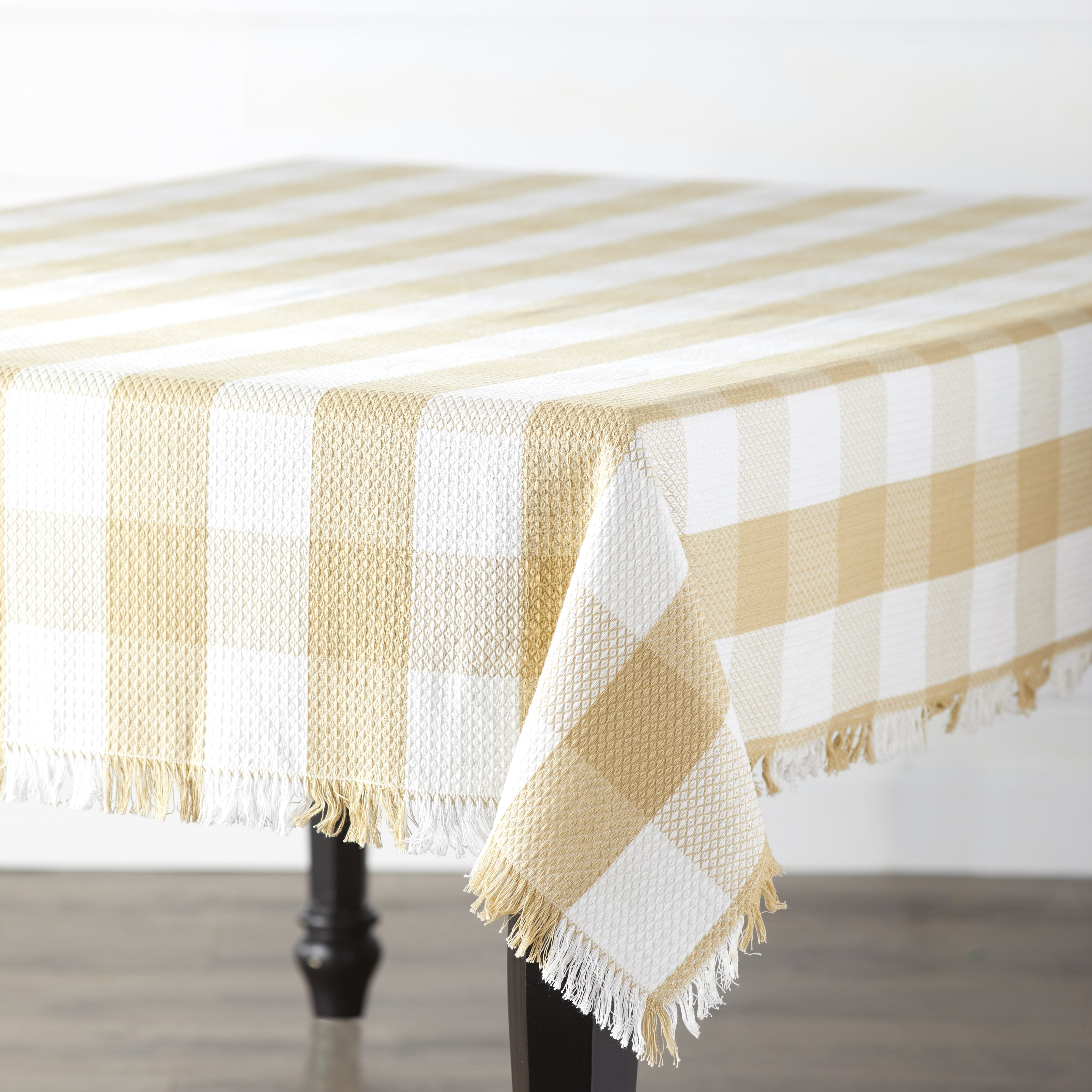 Details about   Home Brilliant Tablecloth Solid Soft Linen Farmhouse Checker Table Covers 
