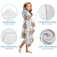 thumbnail image 7 of Football with Symbols Pattern Hooded Bath Towel，50"x30" for Ages 3 To 12 Kids, Quick Dry Lightweight Soft Microfiber Hood Beach Towel Cover Up for Kids, 7 of 7