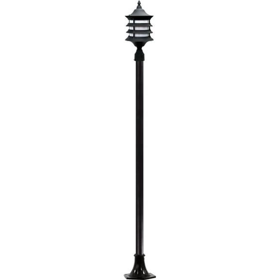 Dabmar Lighting GM1821-L6-RGBW-B 86V-265V E26 LED 6W RGBW Cast Aluminium 1 Post Top Light Fixture Pole Plus Base, Black