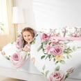 thumbnail image 3 of Erosebridal Wild Rabbit 7-Piece Twin Bedding Sets,Pink Flowers Blossom Bedding Comforter Set For Girls Teens,Reversible, 3 of 7