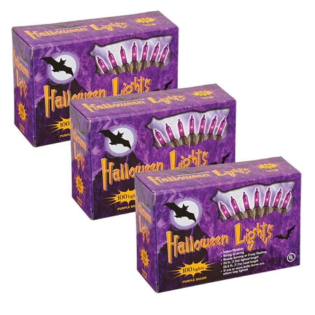 purple halloween dark indoor outdoor light lights string pack strings mini bulb walmart