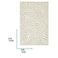 thumbnail image 4 of Livabliss Wool Rugs for Living Room, 2x3 Brook Modern Beige Area Rug, Bedroom Dining Room Home Decor Handmade Carpet (2' x 3'), 4 of 6