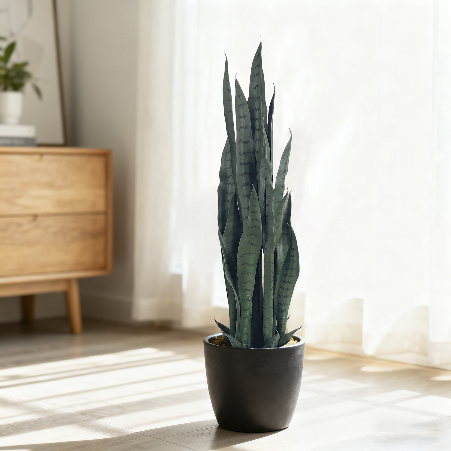 3FT artificial snake plant, Dark tiger tail lanula suitable for both indoor and outdoor decoration.realistic shape is ideal for home, office and garden decoration.(set of 2)