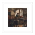thumbnail image 1 of Matthijs Maris Kitchen Cooking Pots Painting 8X8 Inch Square Wooden Framed Wall Art Print Picture with Mount, 1 of 4