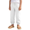 thumbnail image 3 of ZHOGXU Exquisite Elastic Waist Drawstring Solid Color Jogger Kids Pants For Girls Outdoor Activities, 3 of 6