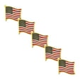 thumbnail image 2 of 5PCS United States of America Lapel Pin USA Country Flag Pin Metal Enamel Souvenir Hat Men Women Patriotic American (Waving Flag Lapel Pin Gold), 2 of 5