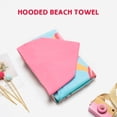thumbnail image 4 of Usaibhir Hooded Kids Beach Towels - Toddler Bath Towel Girls Boys Swim Cover-ups for Ages 3 to 7 Kids Pool Towels Quick Dry Lightweight Soft Microfiber Poncho 23.6x47.2 inch, 4 of 7