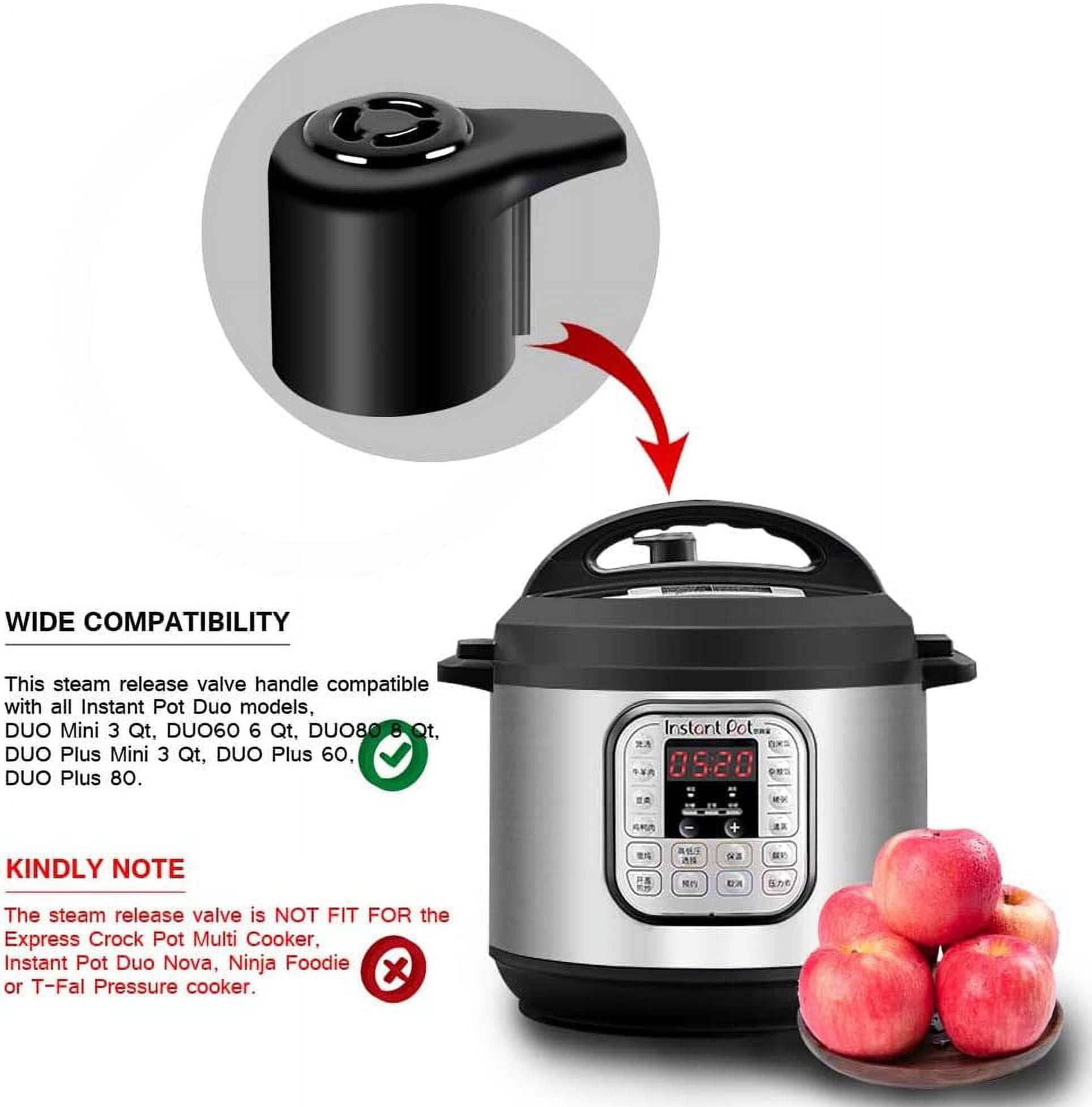 High Temp ZoneFly Steam Release Handle for InstaPot Duo Duo Plus Series Appliance for Pressure Walmart