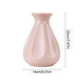 thumbnail image 3 of 7.9x5.3in Plastic Glazed Vase - Imitation Ceramic Flower Pot for Living Room TV Cabinet Decor, Dried Flower Arrangement Centerpiece,Pink, 3 of 6