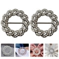 thumbnail image 2 of MasteelfCA 2pcs Exquisite Waist Button Silk Scarf Buckle Silk Scarf Rings Scarf Buckle, 2 of 7