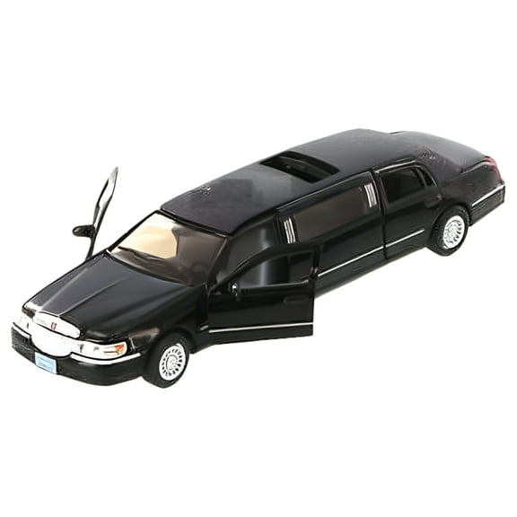 Kinsmart 1999 Lincoln Town Car Stretch Limousine Limo 1:38 Diecast Model Black