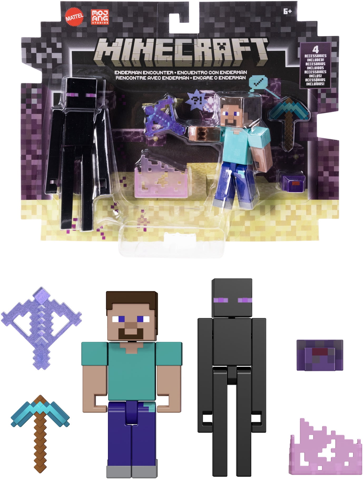 マイクラ Minecraft Mob Head Mini ネザーセット Minecraft Mob Head Minis Nether FIre Battle Story Pack - Walmart.com