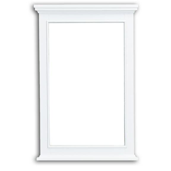 Eviva Elite Stamford White Full Framed Bathroom Vanity Mirror