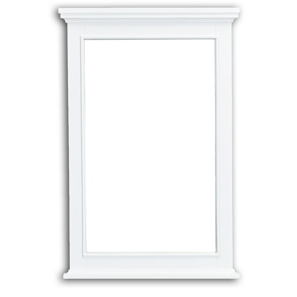 Eviva Elite Stamford White Full Framed, White Framed Bath Mirror