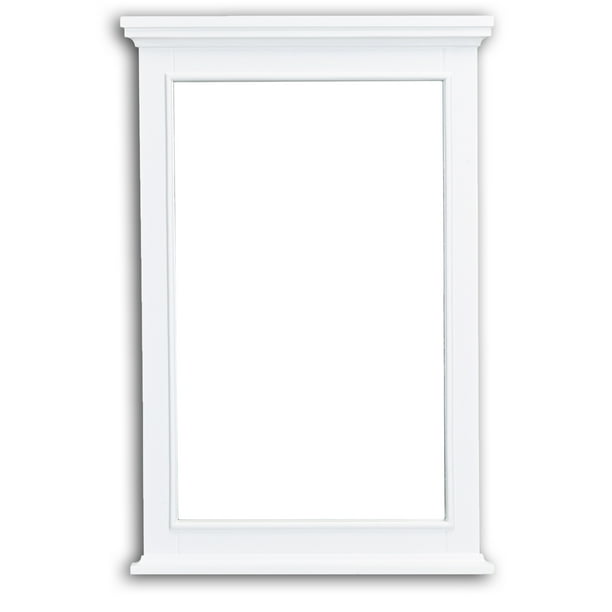 Eviva Elite Stamford White Full Framed Bathroom Vanity Mirror Com Eviva Elite Stamford White Full Framed, White Framed Bath Mirror