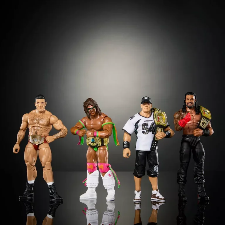 WWE Hall of Champions 4-Pack Action Figures & Accessories, 6-inch