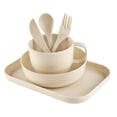 thumbnail image 1 of Vajilla promocional ecológica de 6 piezas con cubiertos beige 22 x 15.2, 1 of 8