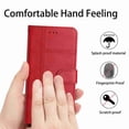 thumbnail image 2 of for iPhone 17 Pro Max Wallet Case, Rugged PU Leather Phone Cover with 2 Card Slots & Cash Pocket & Wrist Strap & Kickstand Shockproof Soft TPU Protective Case, Red, 2 of 7