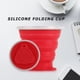 thumbnail image 3 of Taza de agua ultrafina retráctil para exteriores con taza de silicona plegable de 270 ml (roja) Ndcxsfigh Nuevos Originales, 3 of 3