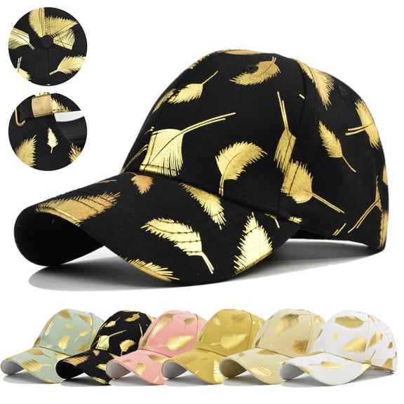 Summer Hot Sales Under $5 Pink Hats for Women GIJNRIUIUA Mens and Womens Outdoor Gold Fashion Casual Caps Travel Holiday Sports Baseball Caps Cowboy Hat