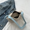 thumbnail image 2 of Bolso Hombro Tejido Paja para Mujer Mano Informal A () Azul, 2 of 9