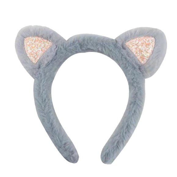 Cat Ears Headband Soft Elastic Hair Clip for Women Cute Animal Ear Hairband Movable Accessory Party Christmas Dress Up Head Wear